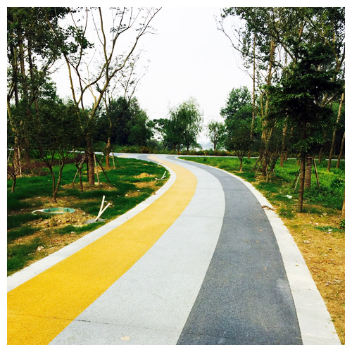 东莞广陵公园彩色透水地坪